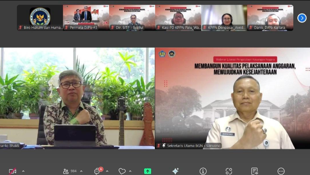 Tingkatkan Kualitas Anggaran, BGN Seluma dan Kemenkeu Selenggarakan Webinar Literasi Keuangan